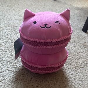 Pillowfort Pink Weighted Plush Cat Macaron Toy